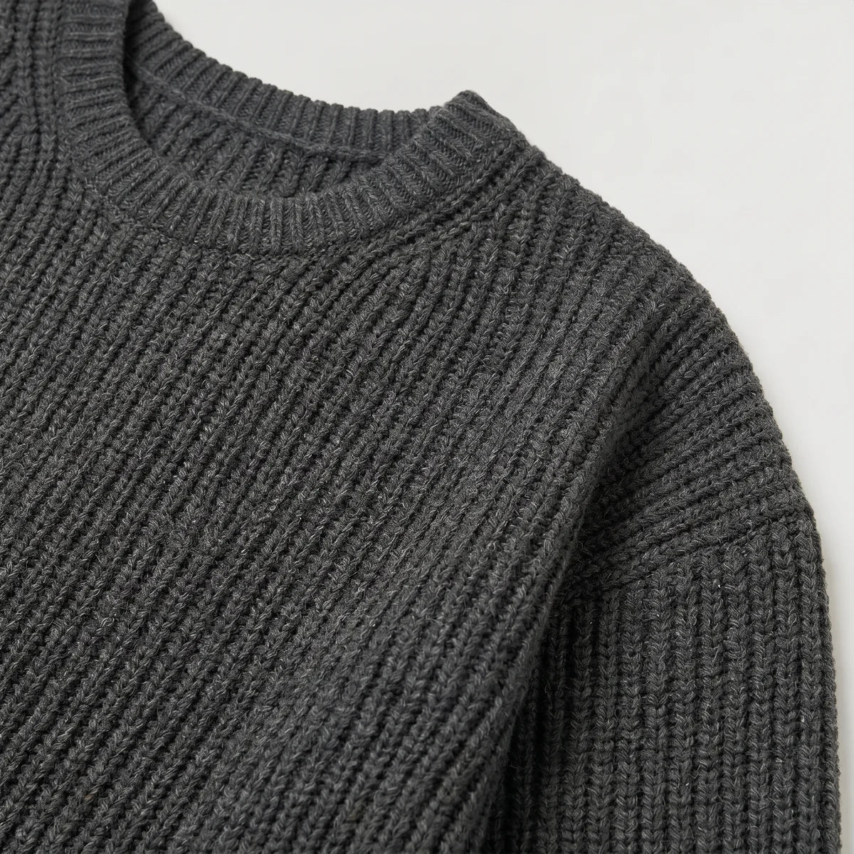 Men's Relaxed Fit Ribbed Knit Sweater – Crew Neck | Nero & Luya