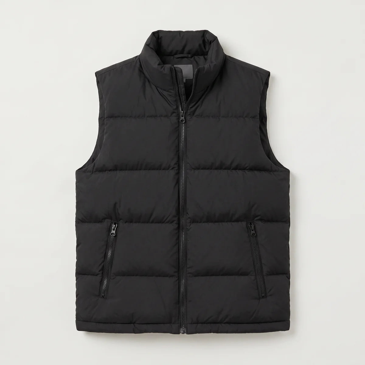 Men's Quilted Puffer Vest – Stand Collar Zip-Up Winter Vest | Nero & Luya