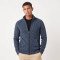Men's Full-Zip Textured Knit Cardigan – Stand Collar Sweater | Nero & Luya