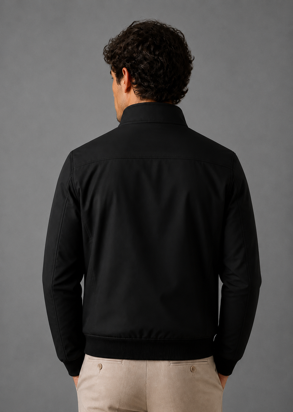 Men's Lightweight Bomber Jacket – Stand Collar Harrington Zip Jacket | Nero & Luya