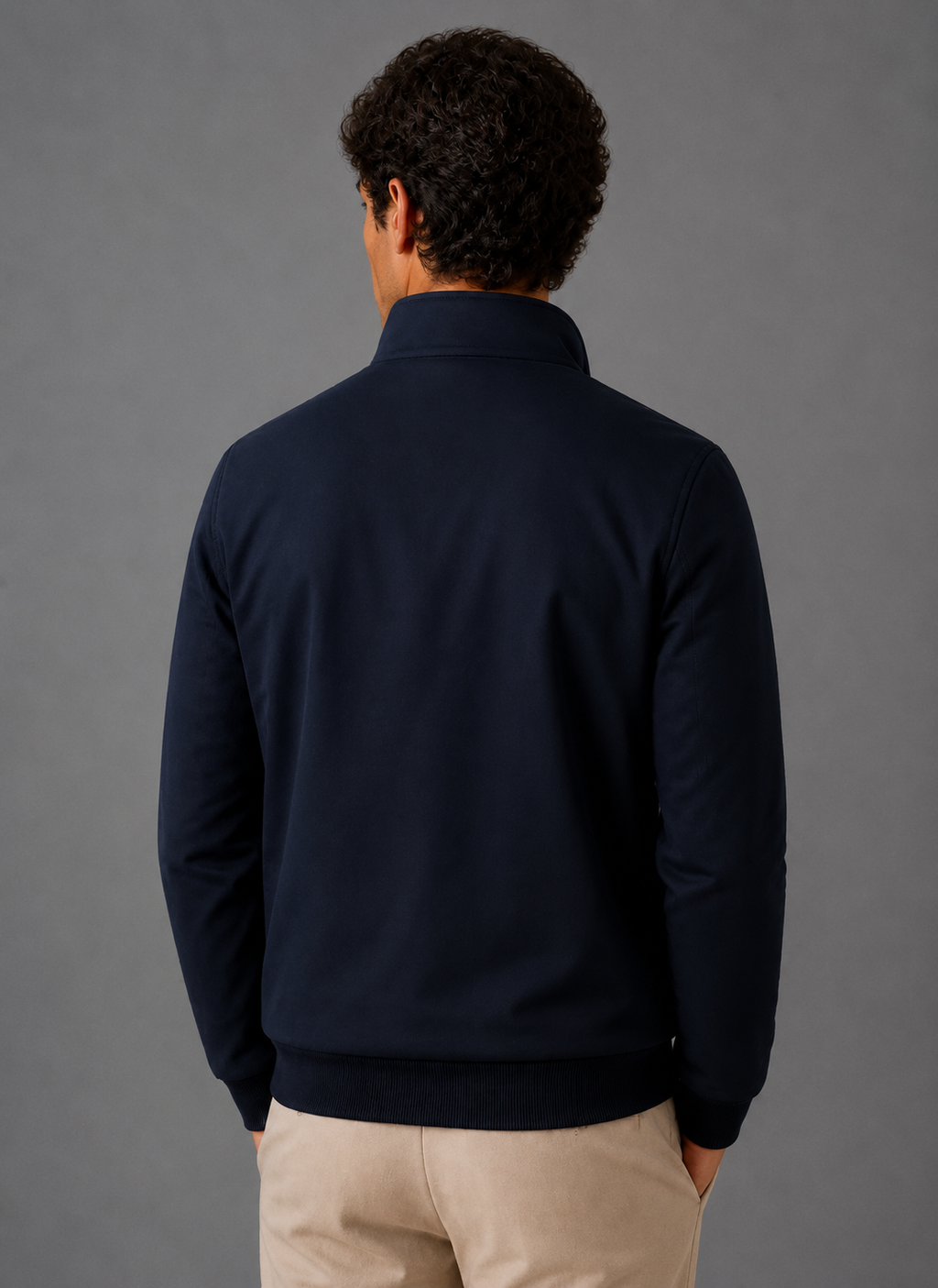 Men's Lightweight Bomber Jacket – Stand Collar Harrington Zip Jacket | Nero & Luya