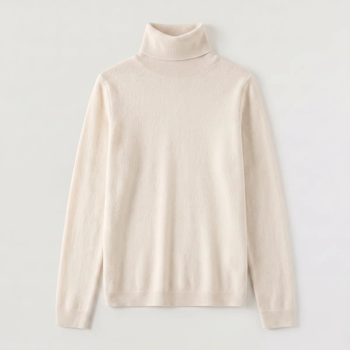Women's Fine-Knit Turtleneck Sweater – Fitted Soft Knit Pullover | Nero & Luya