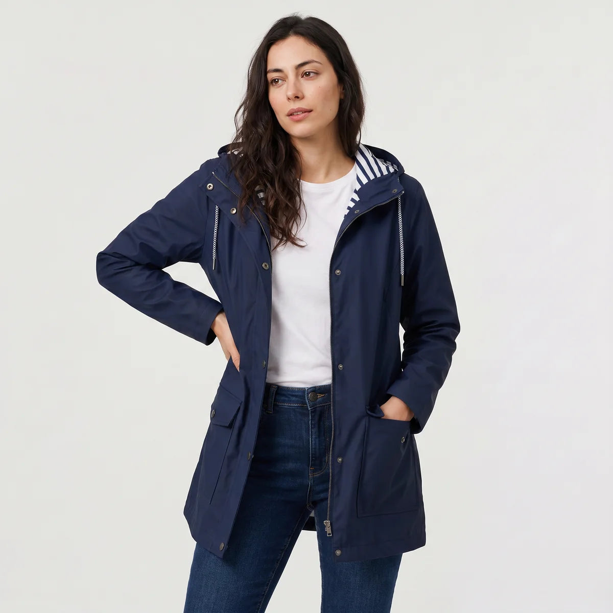 Women's Waterproof Rain Jacket – Lightweight Hooded Raincoat | Nero & Luya
