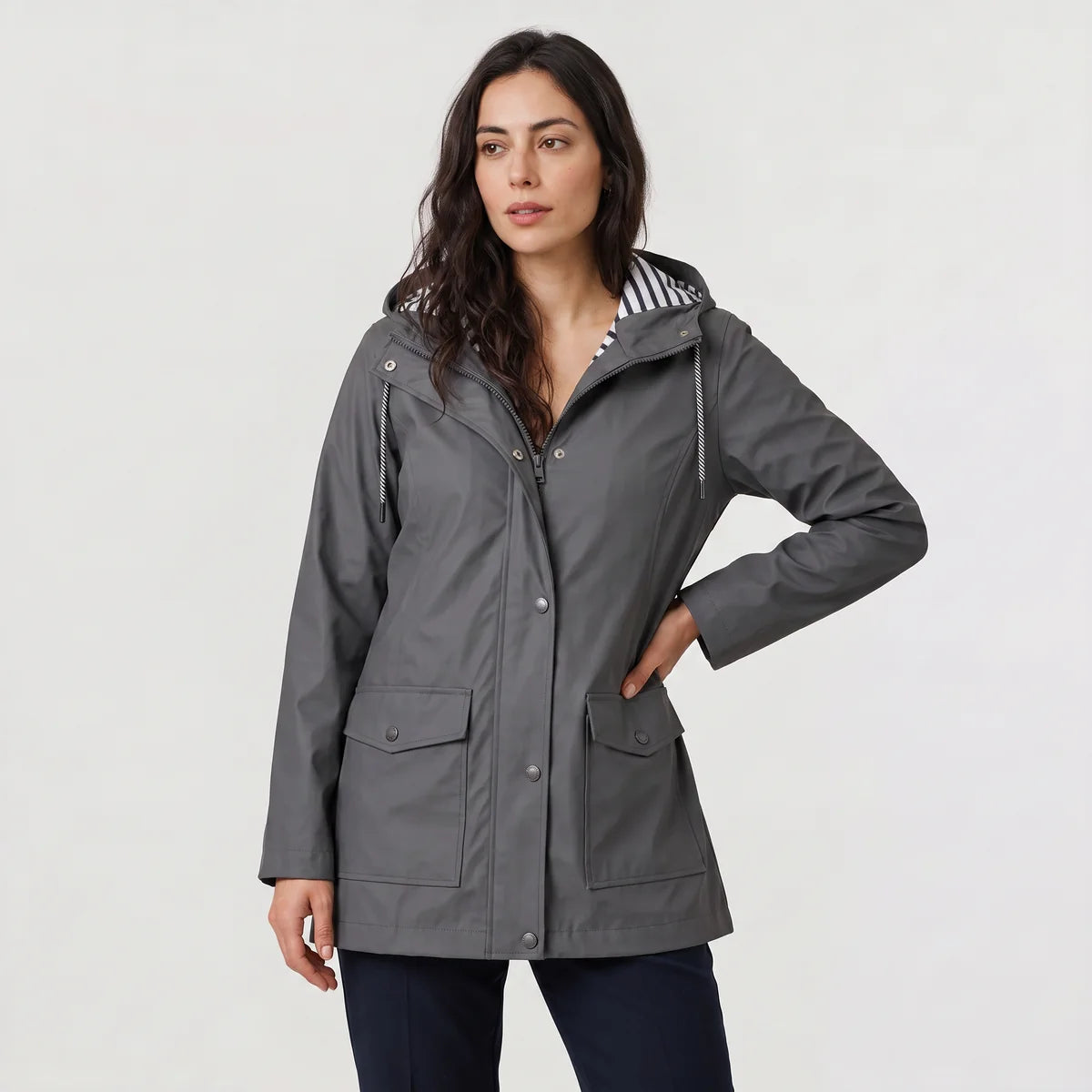 Women's Waterproof Rain Jacket – Lightweight Hooded Raincoat | Nero & Luya