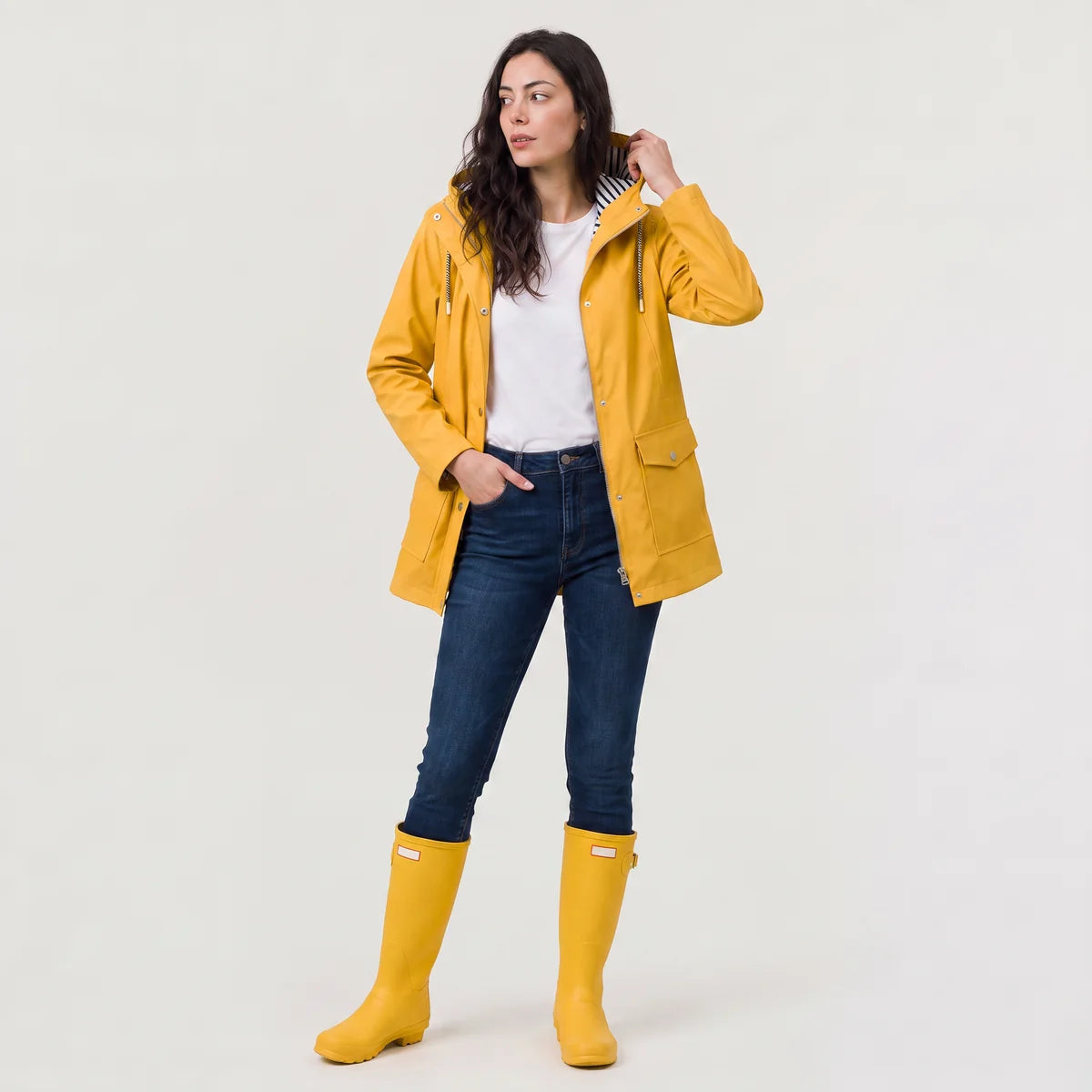 Women's Waterproof Rain Jacket – Lightweight Hooded Raincoat | Nero & Luya