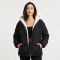 Women's Hooded Puffer Jacket – Sherpa-Lined Quilted Winter Jacket | Nero & Luya