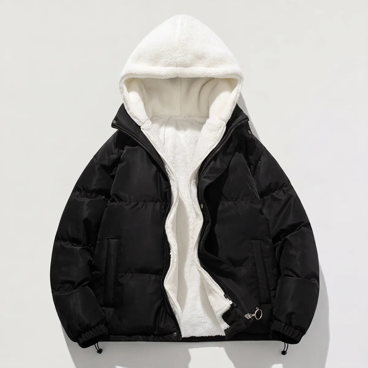 Women's Hooded Puffer Jacket – Sherpa-Lined Quilted Winter Jacket | Nero & Luya