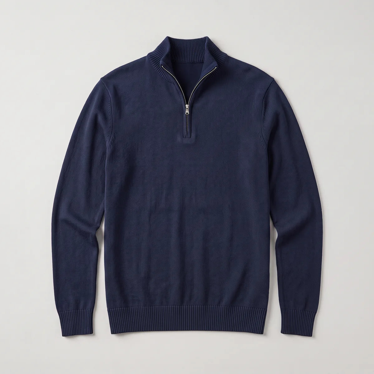 Men's Quarter Zip Sweater – Stand Collar Knit Pullover | Nero & Luya