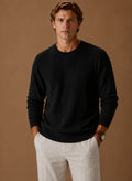 Men's Cable Knit Sweater – Crew Neck Textured Pullover | Nero & Luya