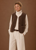 Women's Teddy Fleece Vest | Nero & Luya