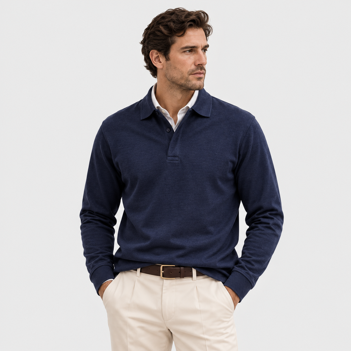 Polo Shirts Men Long Sleeve