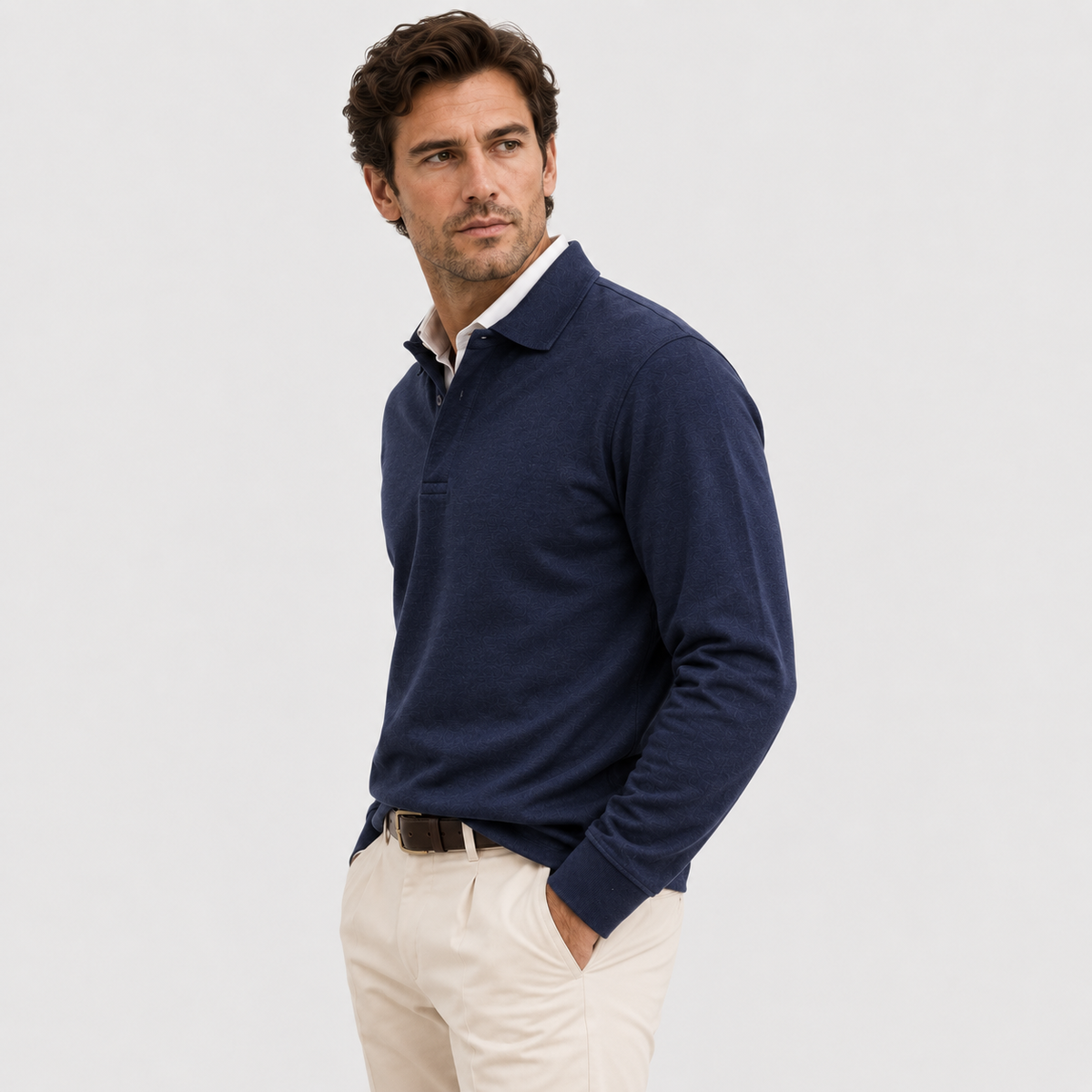 Polo Shirts Men Long Sleeve