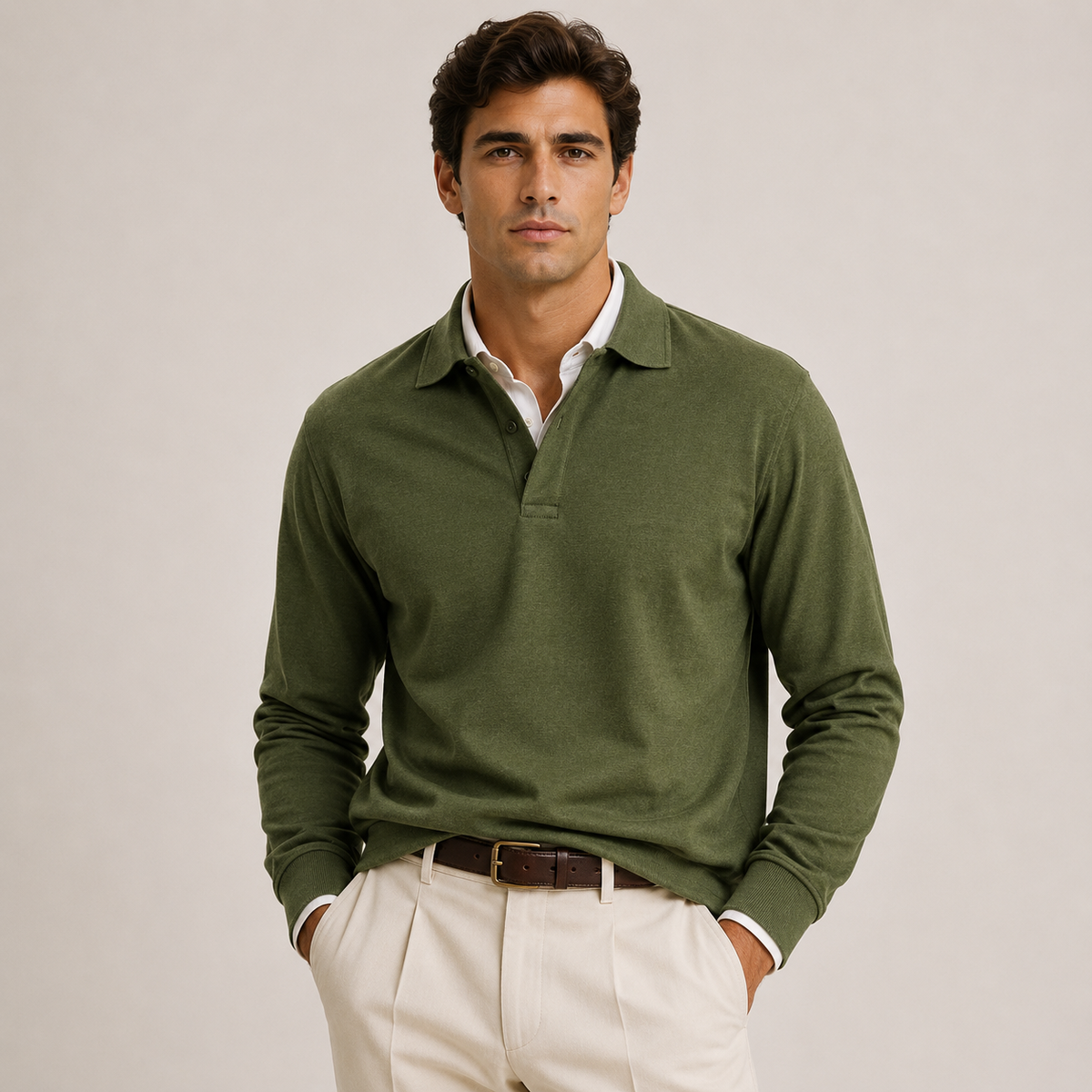 Polo Shirts Men Long Sleeve