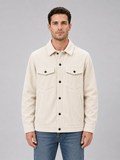 Shirt Jacket in Apricot