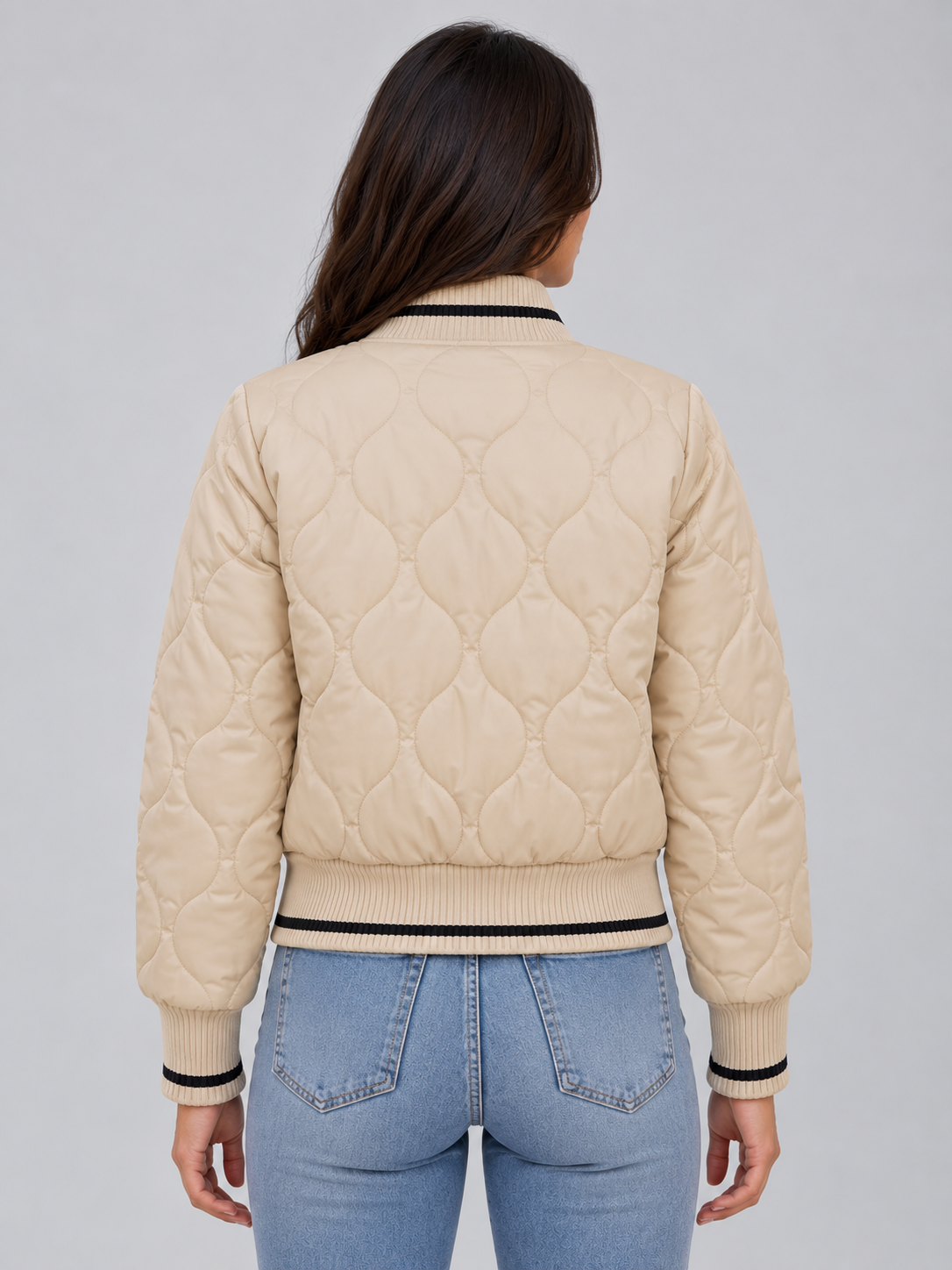 Bomber Jacket in Apricot
