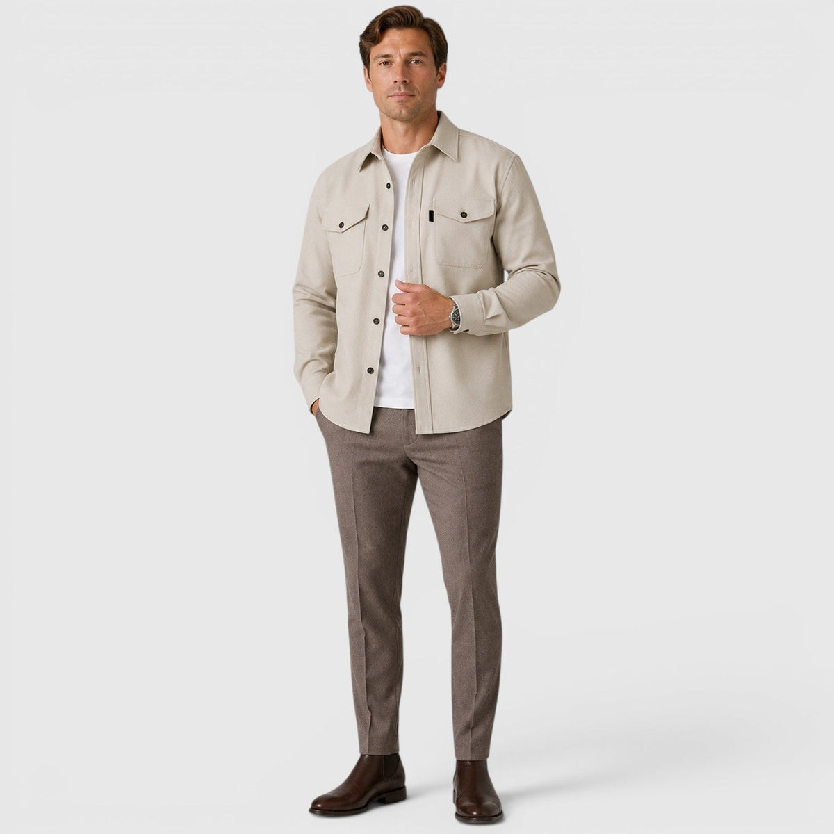 Overshirt in Apricot