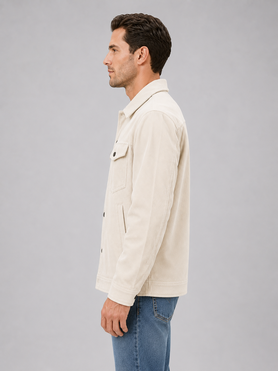 Shirt Jacket in Apricot
