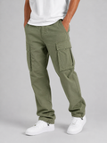 Men's Relaxed Cargo Pants – Straight-Leg Utility Trousers | Nero & Luya