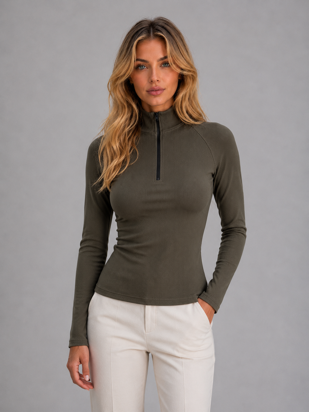 Top in Army Green