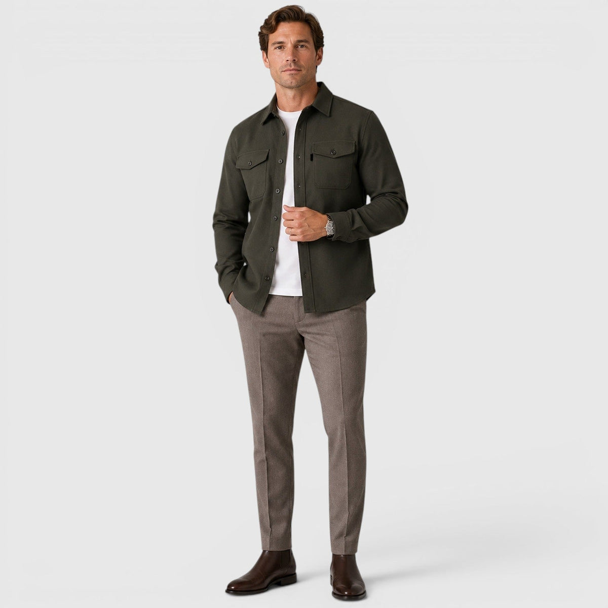 Overshirt in Army Green