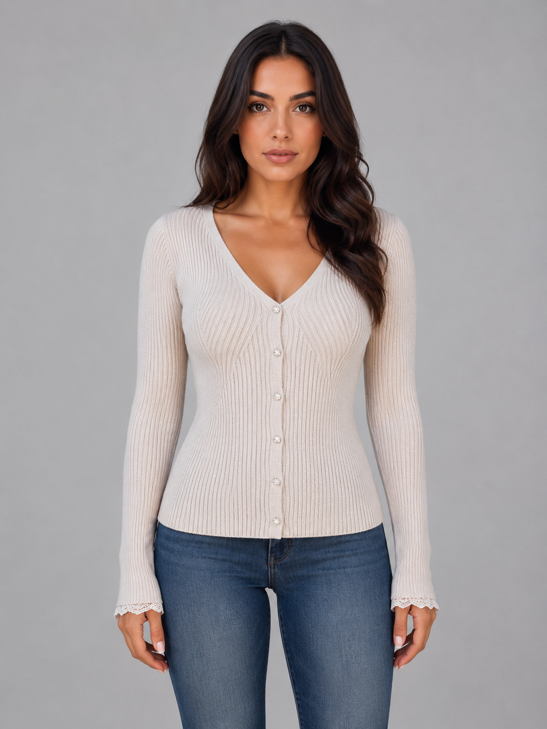 Cardigan in Beige