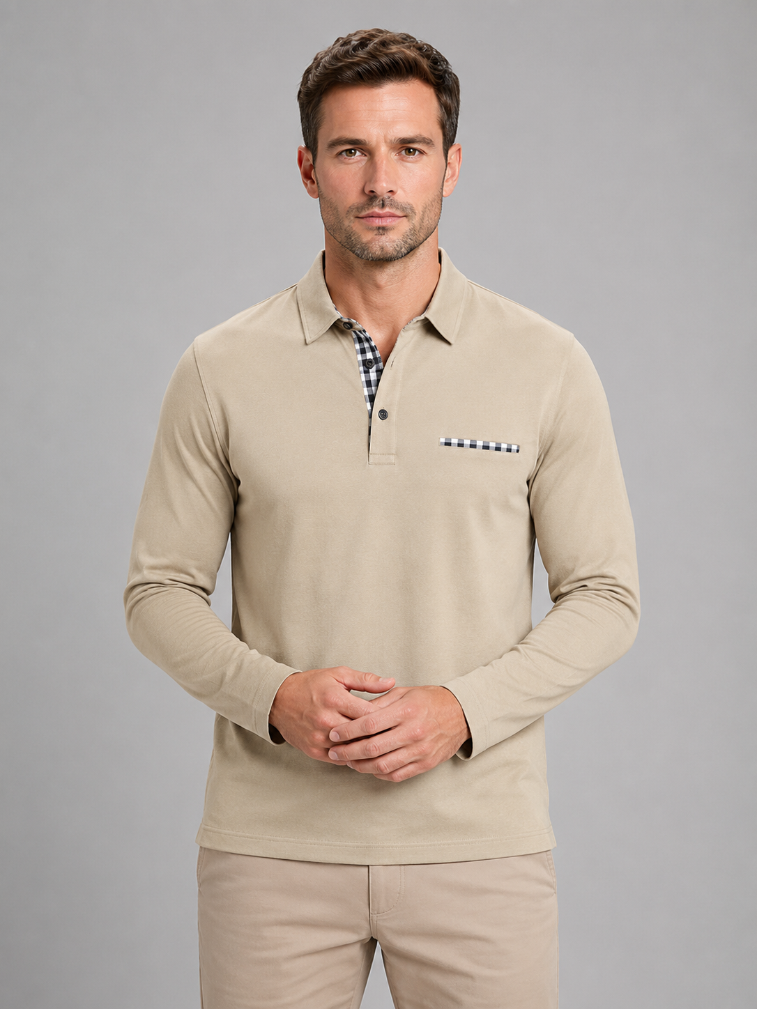 Polo Shirt in Beige