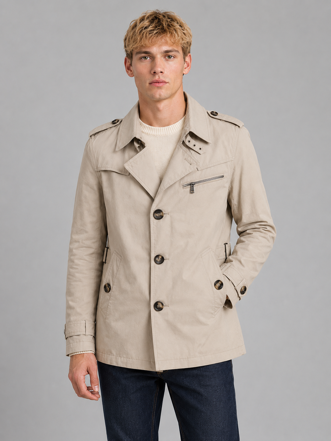 Trench Coat in Beige