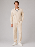 Polo And Trousers Co-Ord Set in Beige