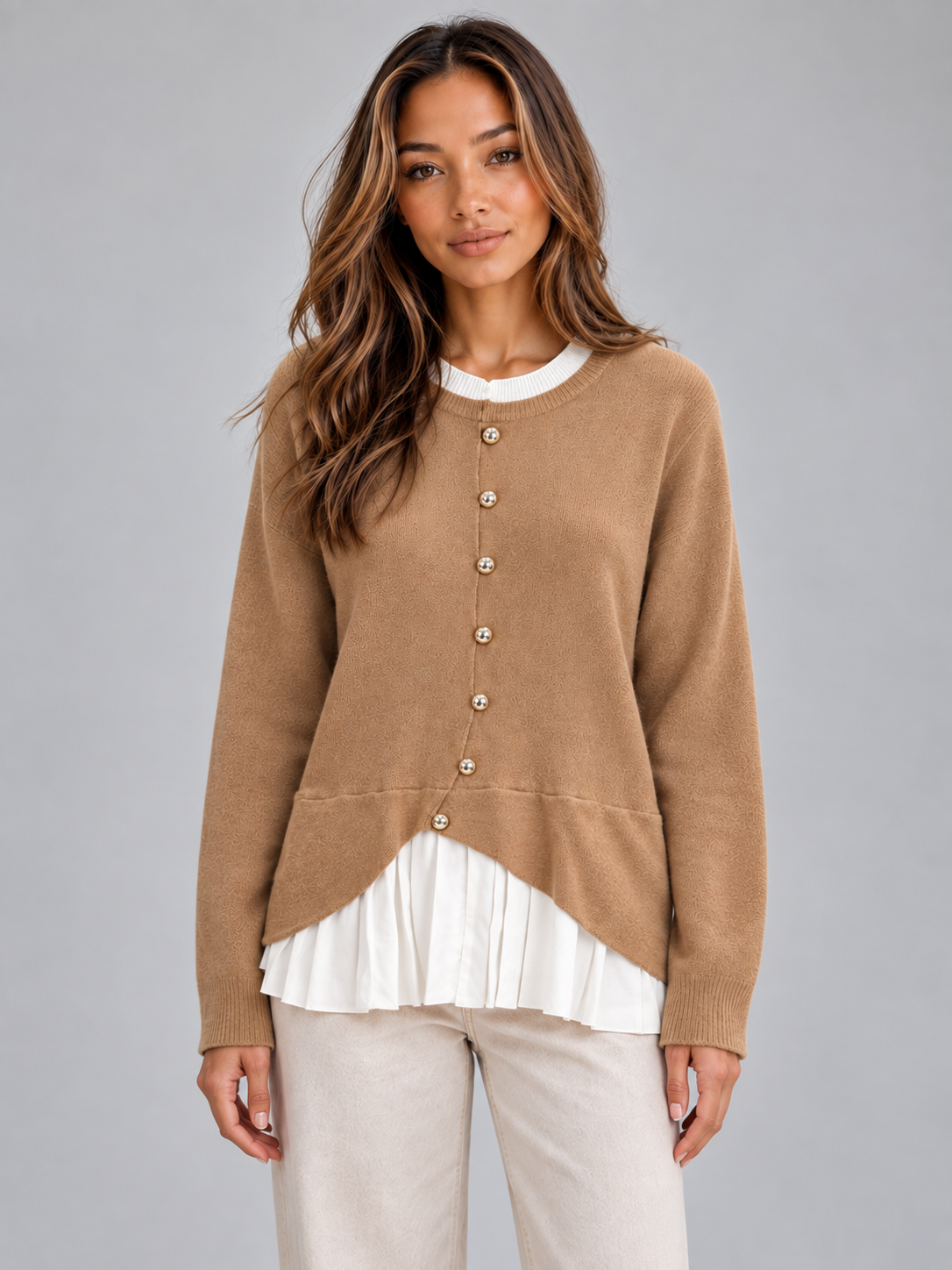 Cardigan in Beige