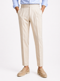 Men's High Waisted Pants in Beige