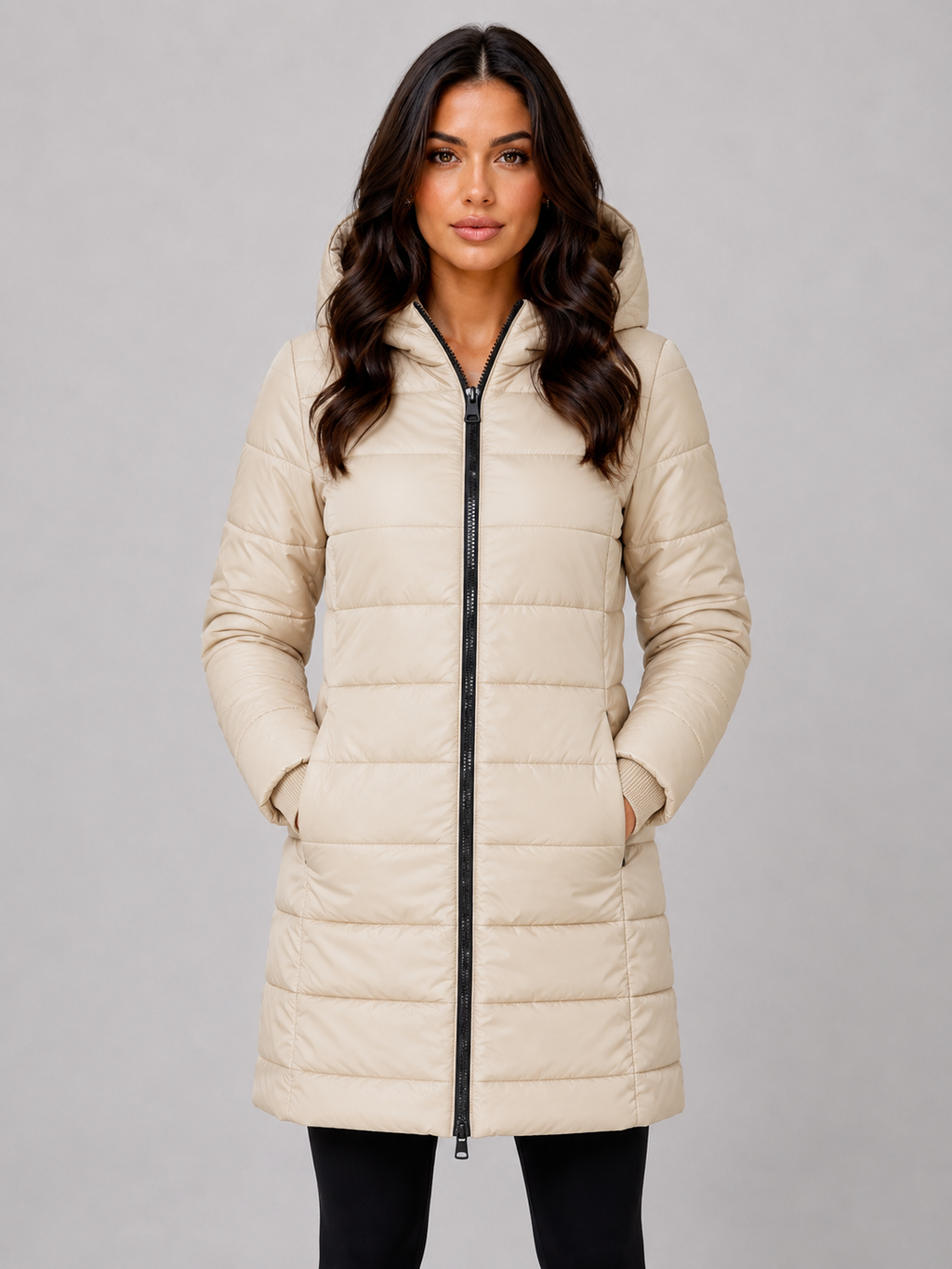 Puffer Jacket in Beige