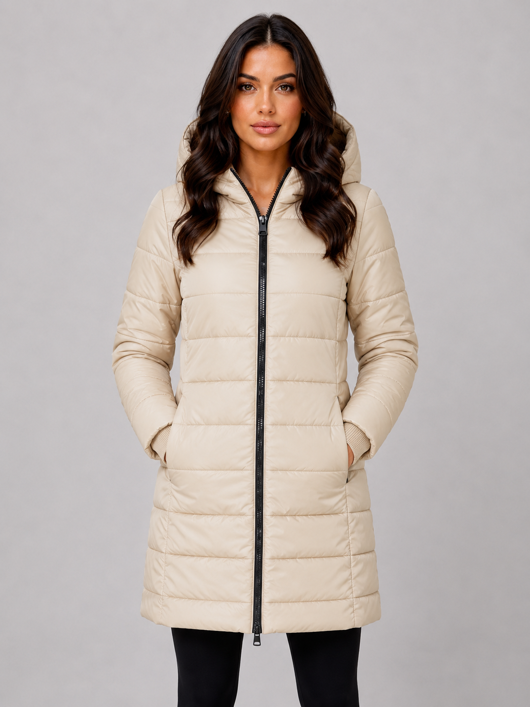 Puffer Jacket in Beige