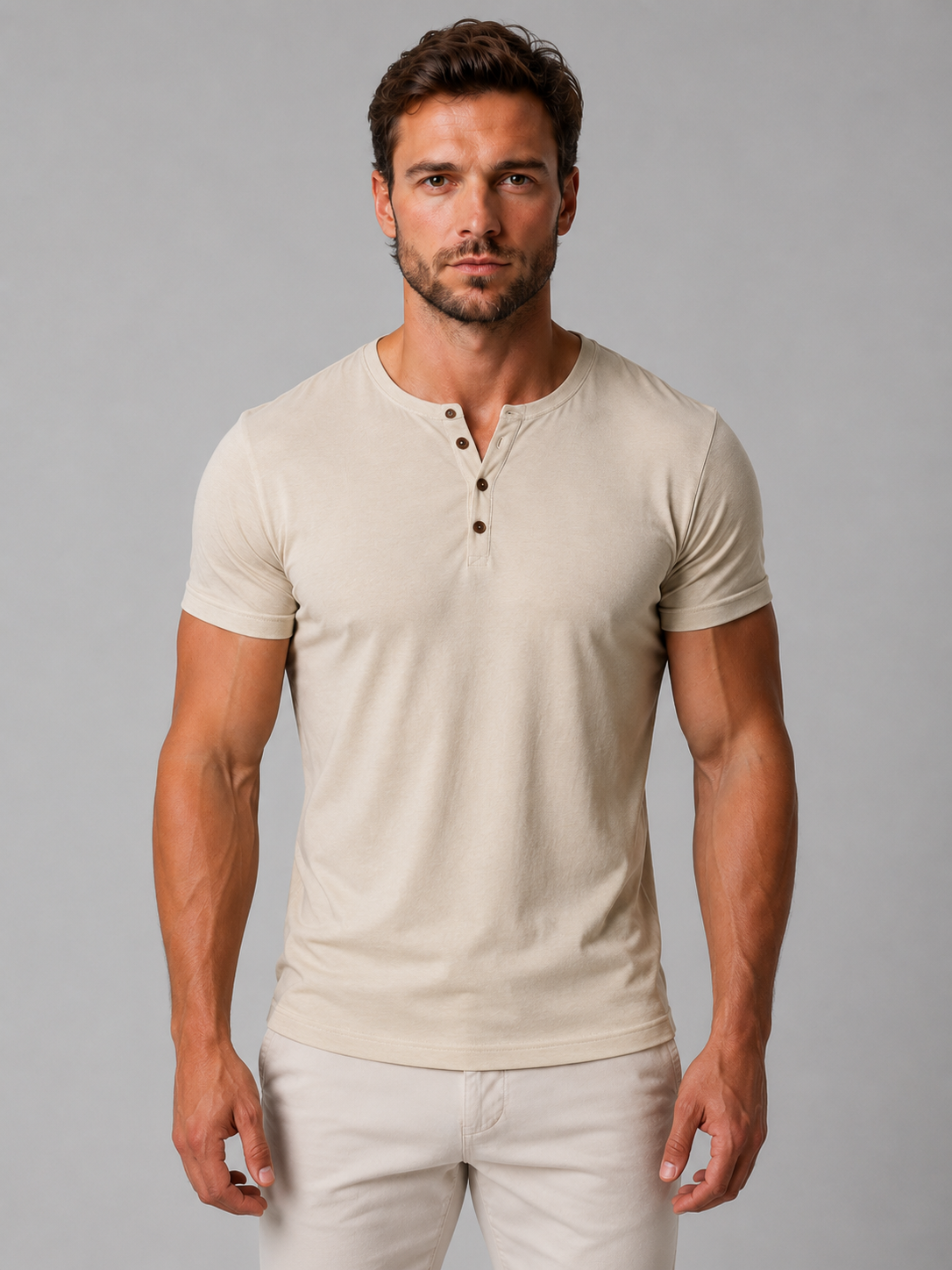 Henley in Beige