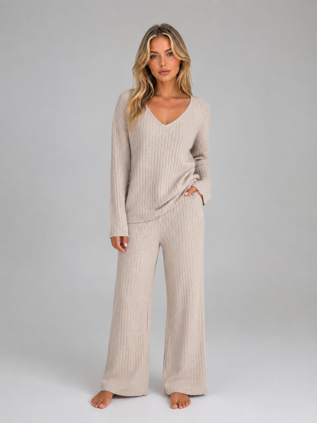 Women's Lounge Set in Beige