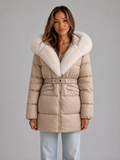 Puffer Jacket in Beige