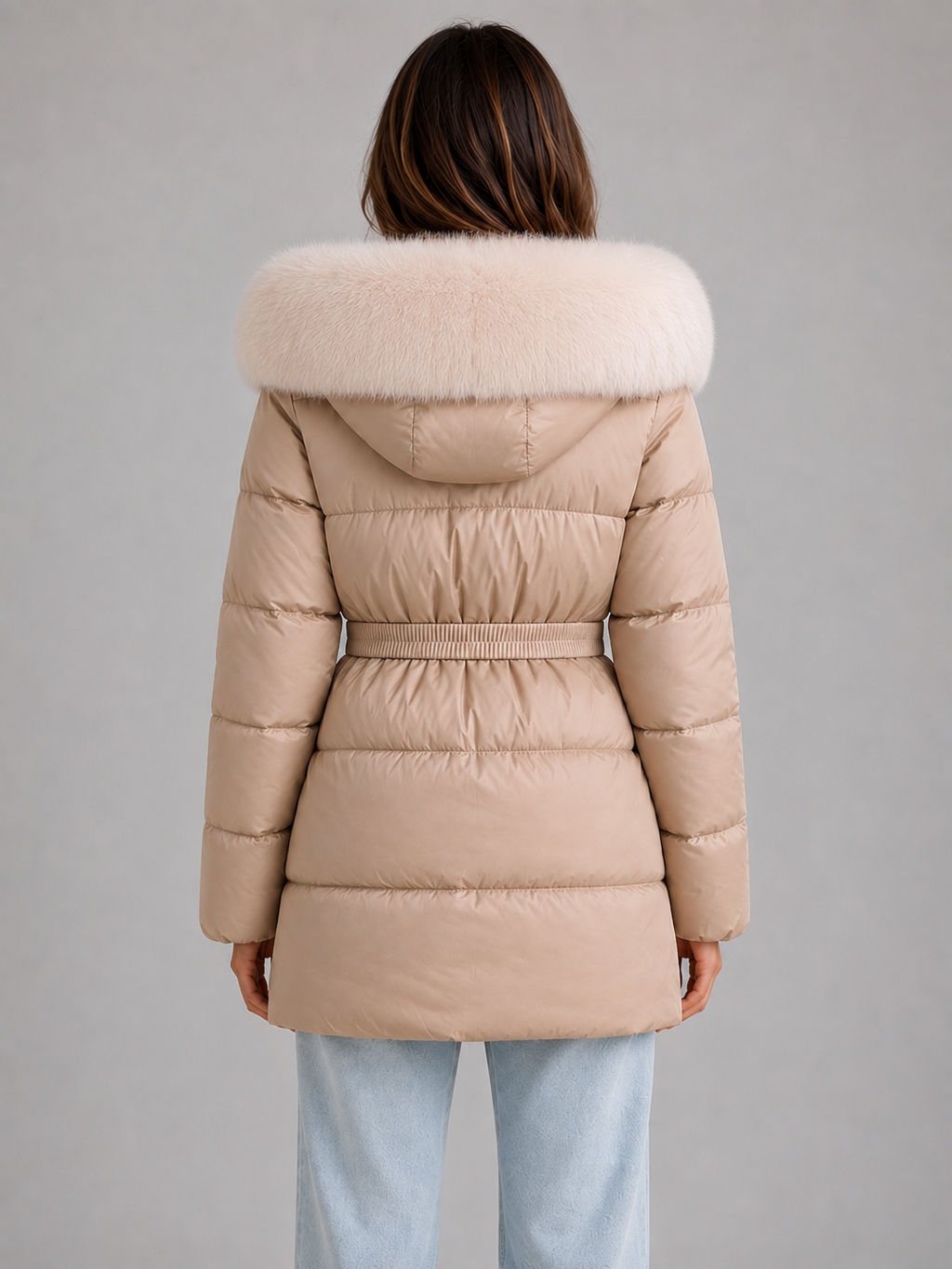 Puffer Jacket in Beige