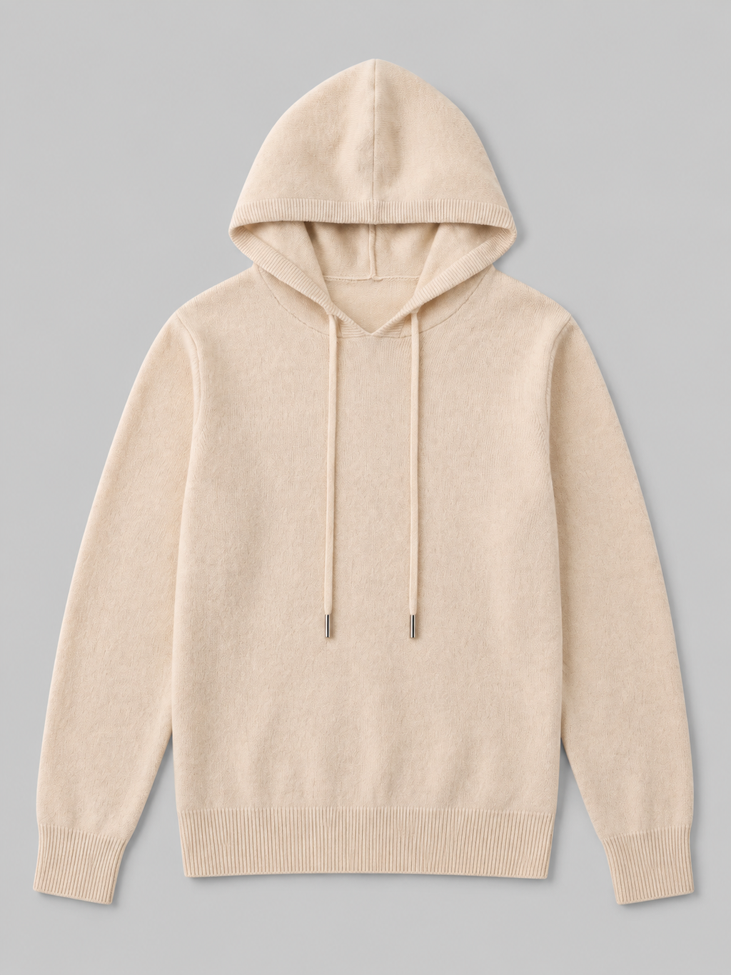 Men's Grey Hooded Sweatshirt in Beige