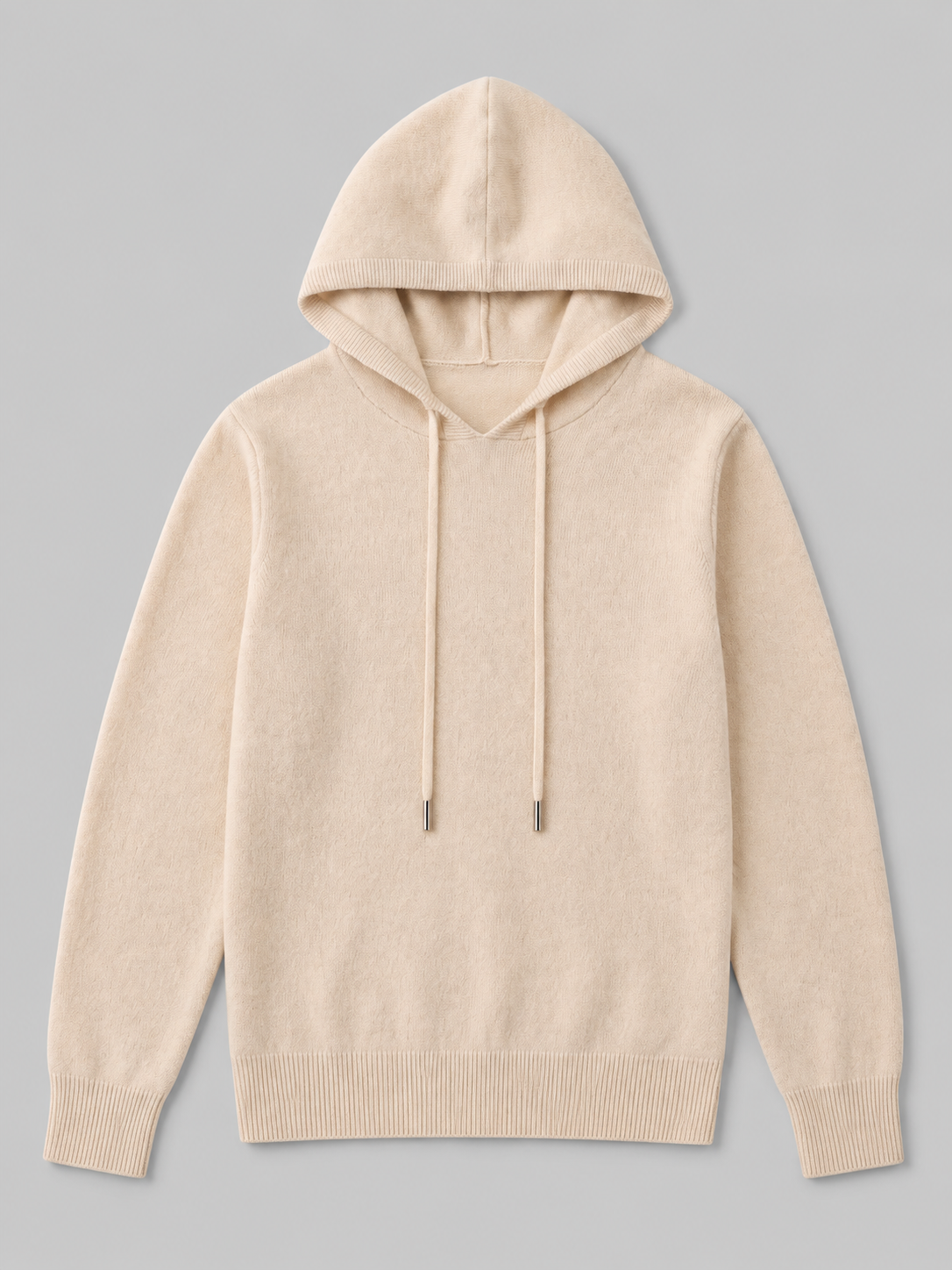 Men's Grey Hooded Sweatshirt in Beige