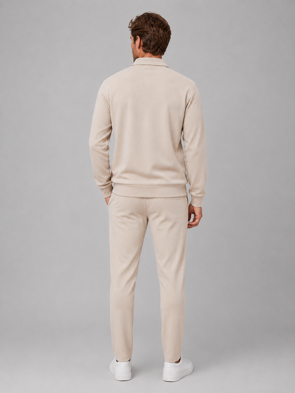 Jacket And Trousers Set in Beige