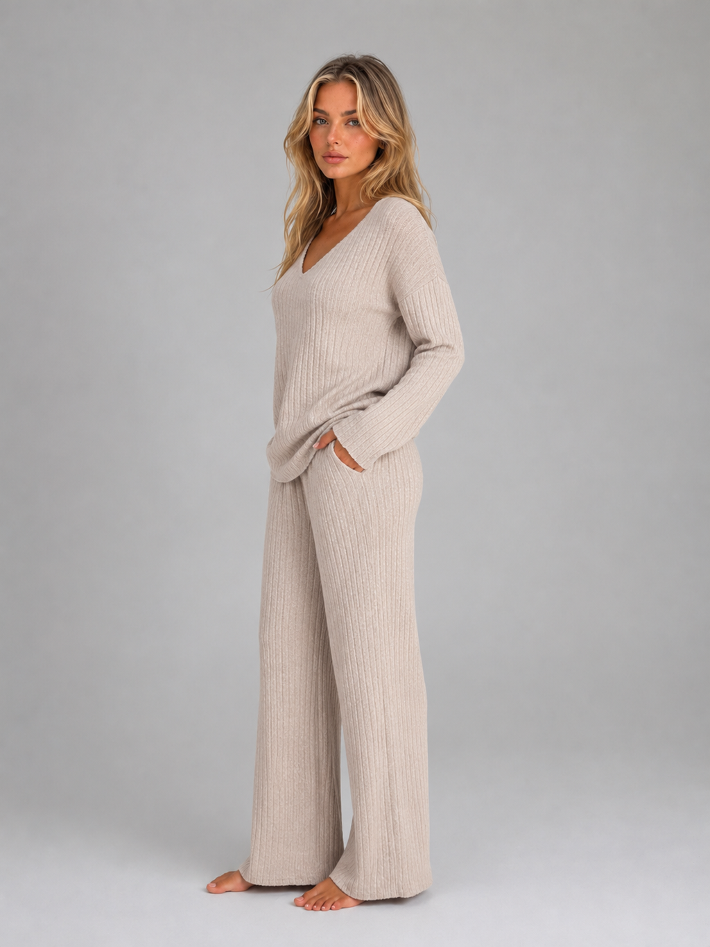 Women's Lounge Set in Beige