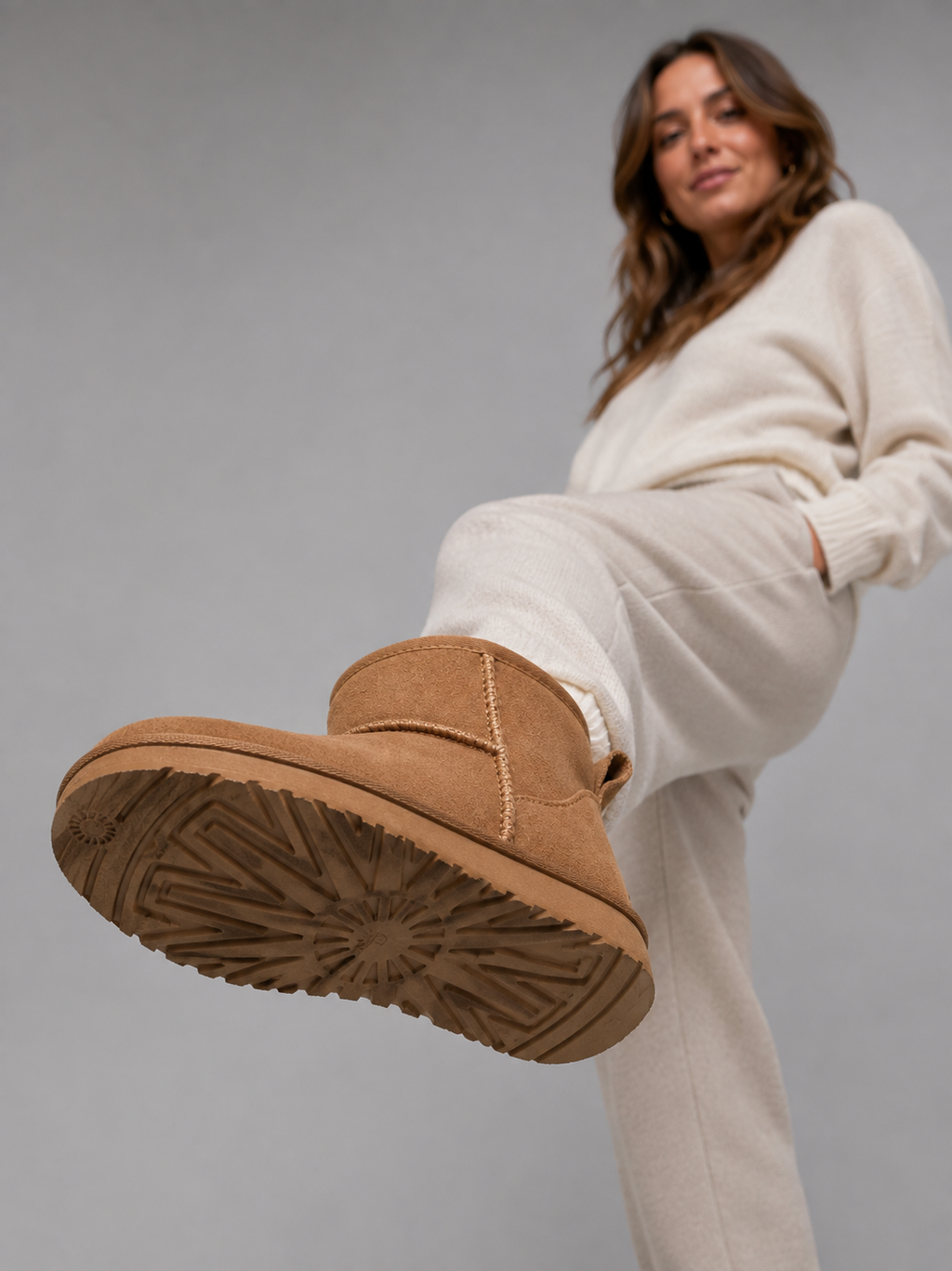 Ankle Boots in Beige