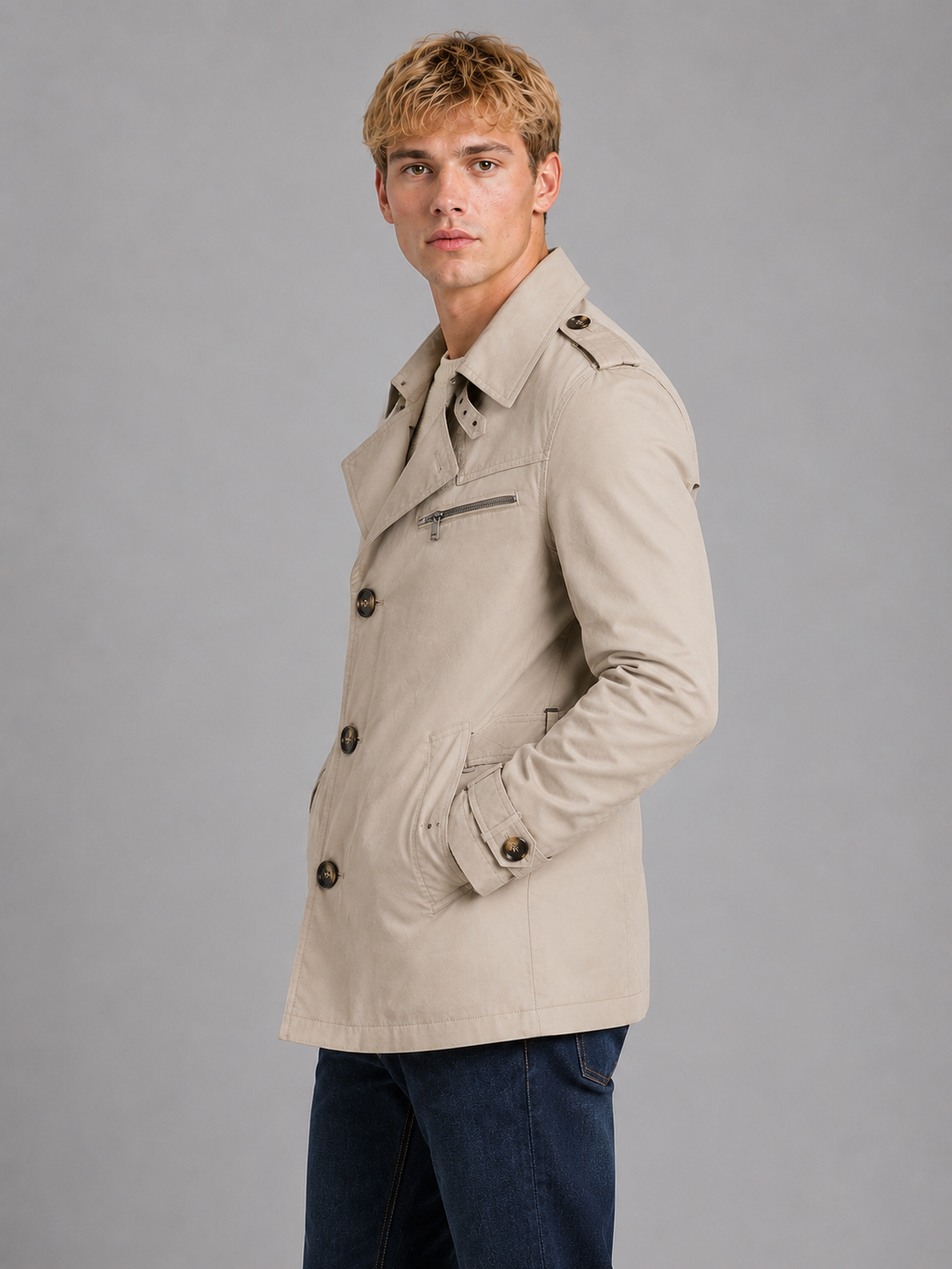 Trench Coat in Beige