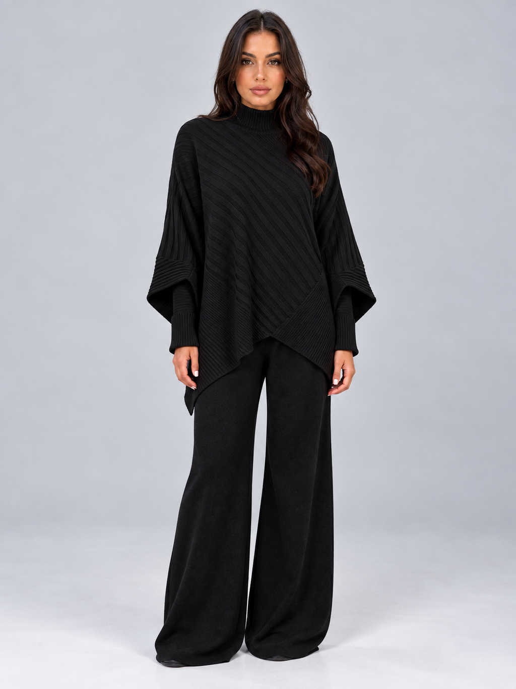 Sweater And Trousers Co-Ord Set in Black