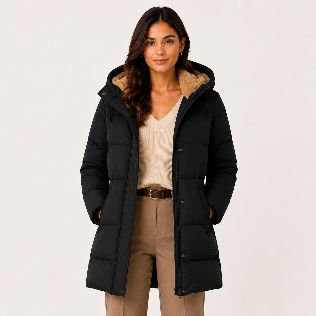 Women's Quilted Jacket in Black