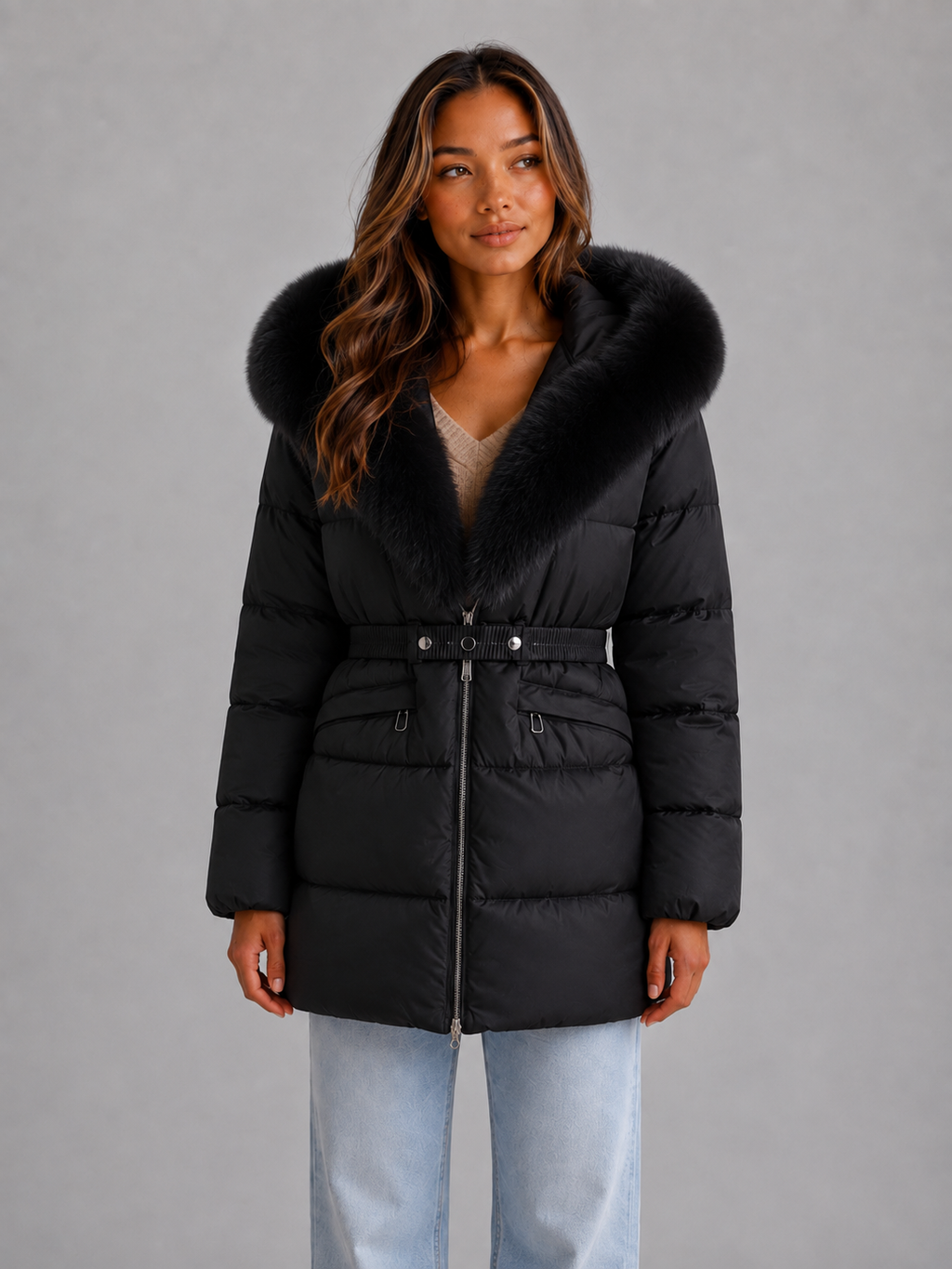 Puffer Jacket in Black