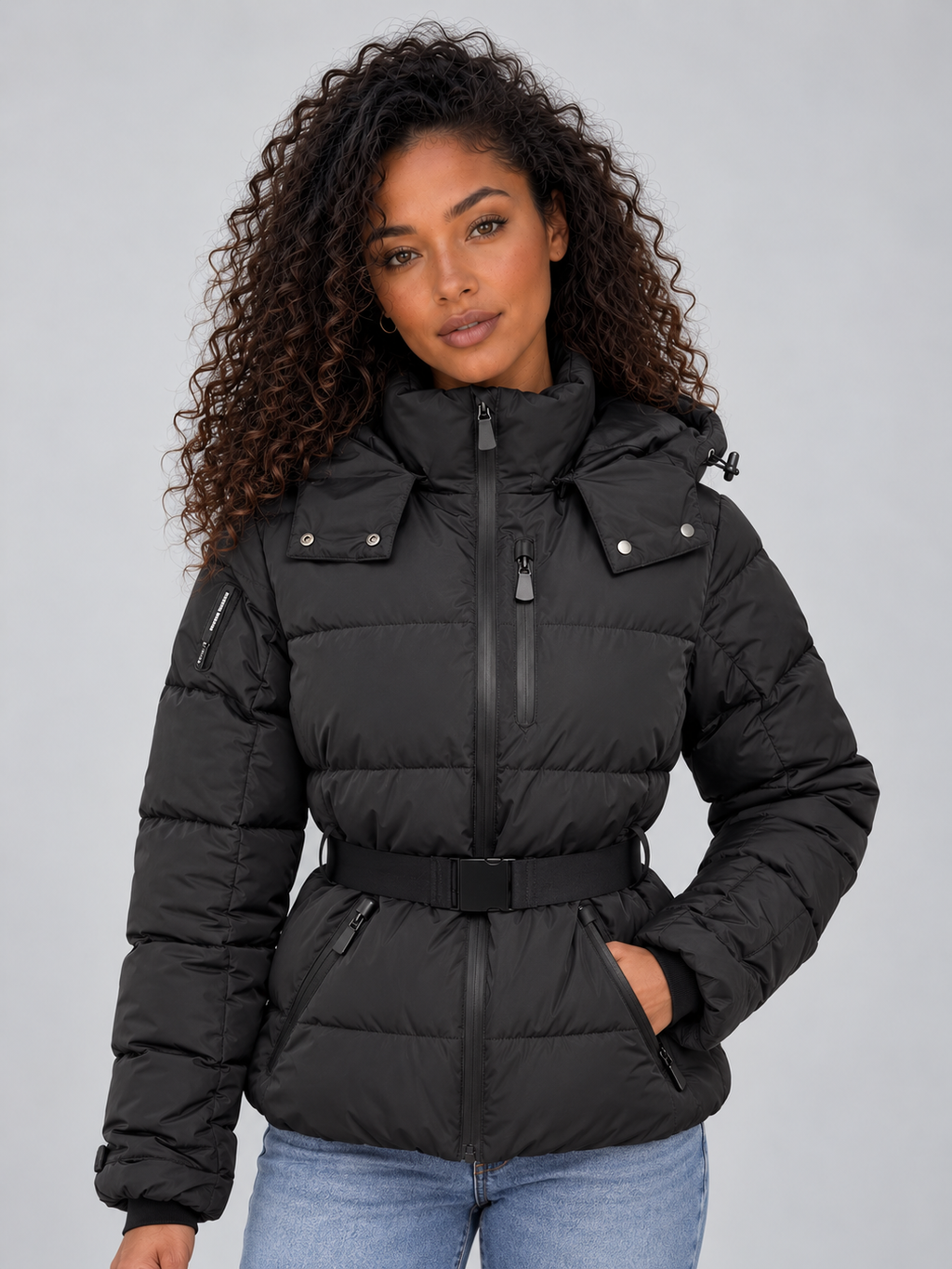 Puffer Jacket in Black