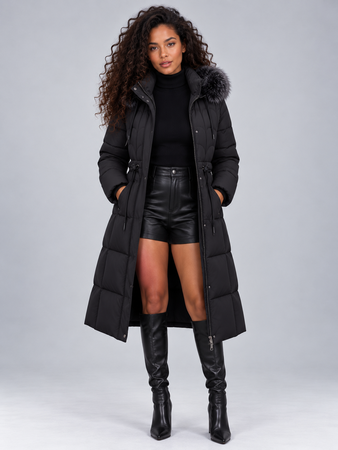 Puffer Jacket in Black