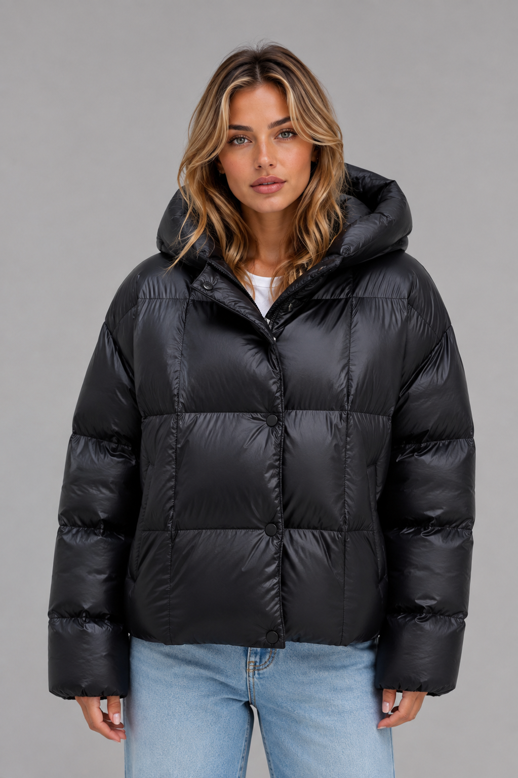 Puffer Jacket in Black