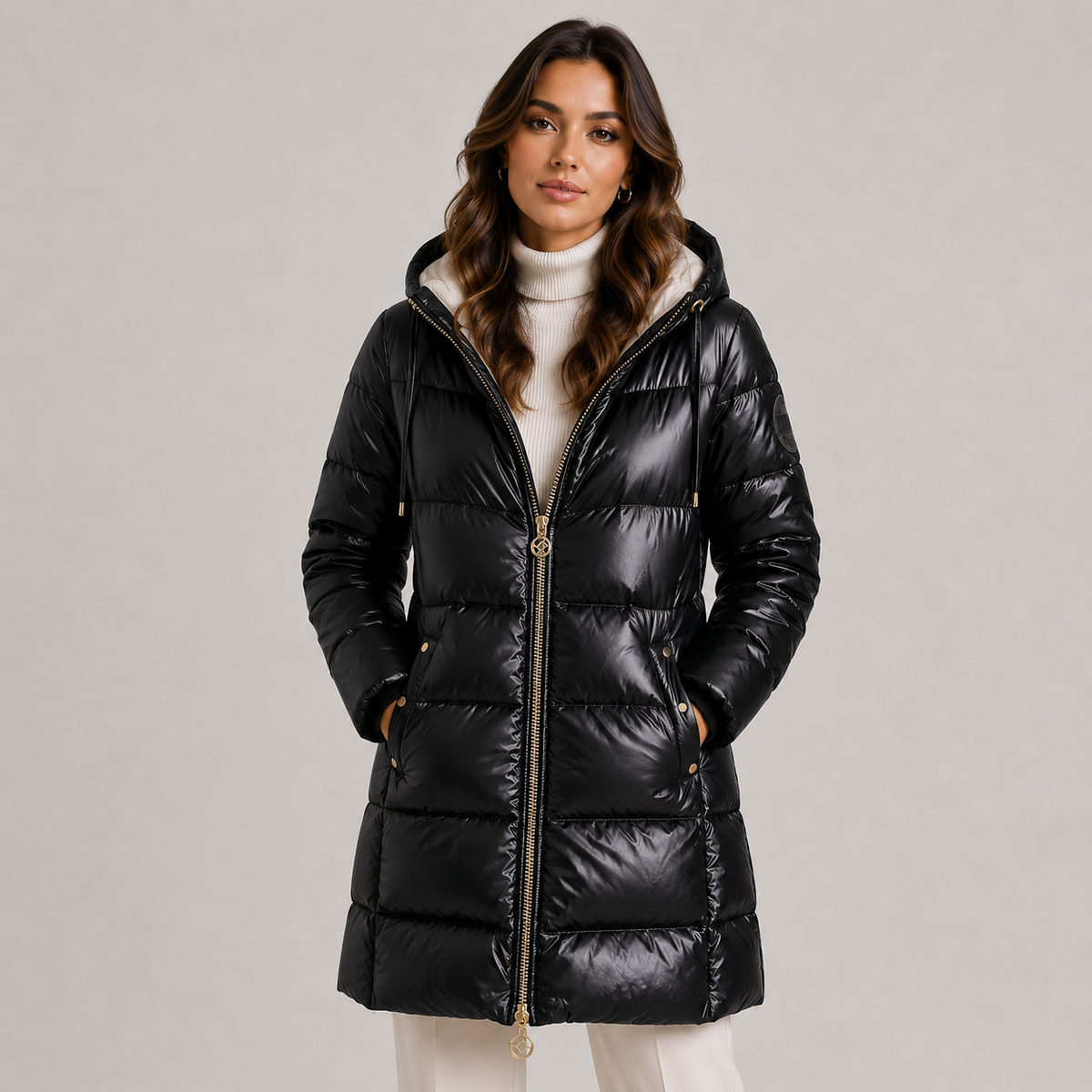Women's Puffer Jacket in Black