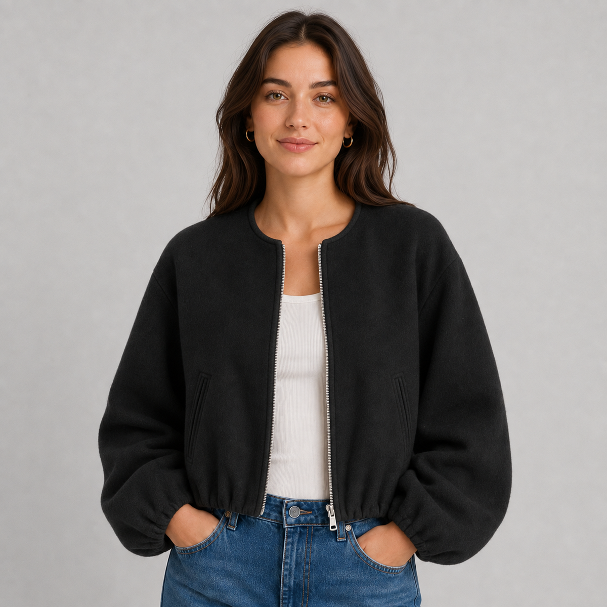 Bomber Jacket in Black